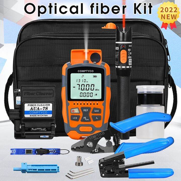 COMPTYCO AUAM7 FTTH Fiber Optic Tool Kit with Fiber Cleaver 10km All