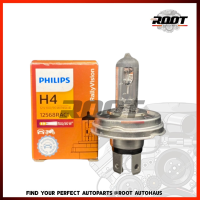 PHILIPS หลอดไฟหน้ารถยนต์ H4 12V 100/90W P45t-41 RallyVision 12568RAC1