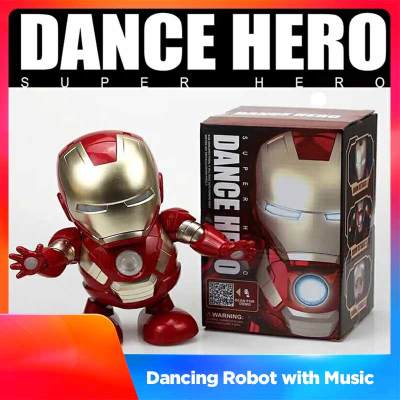 ตัวเลขเต้นรำอเวนเจอร์สใหม่มีไฟดนตรีหุ่นยนต์เต้นรำอิเล็กทรอนิกส์ Kado Ulang Tahun เด็ก