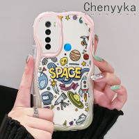 เคส Chenyyka สำหรับ Xiaomi Redmi โน๊ต8 Note 8T Note 9เคสลายการ์ตูนน่ารักดาวเคราะห์คอสมิคสีสันสดใสเคสโทรศัพท์โปร่งใสขอบคลื่นเนื้อครีมป้องกันกล้องเคสซิลิโคนอ่อนชัดเจนกันกระแทก