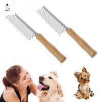 SWEET ELVES Grooming Cat Deshedding Hairdressing Tools Wooden Handle Pet Supplies Grooming Slicker Brush Pet Comb Pet Hair Trimming Hair Comb