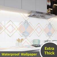 20M Kitchen Waterproof Oilproof Self-adhesive Sticker Marbling Cartoon Extra Thick Wallpaper Vinyl Wall Decor Renovation Sticker