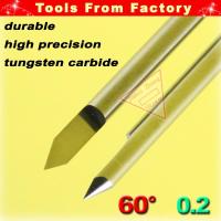 10ชิ้นใหม่คาร์ไบด์ Pcb Cnc แกะสลัก V Bits 60องศา0.2มม. สำหรับเครื่องจักร Cnc J3.6002 Hao