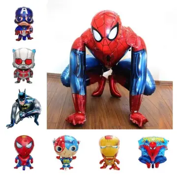 21pcs Marvel Spiderman Superhero Foil Balloons 32inch Red Number Balloons  For Kids Birthday Party Decors Boy