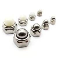 M4 M5 M6 M8 M10 M12 304 Stainless Steel Acorn Cap Cover Semicircle Dome Hex Nylon Insert Lock Nut Self-locking Nylock Locknut