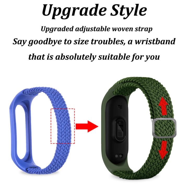 lz-adjustable-nylon-strap-for-xiaomi-mi-band-7-6-5-elastic-woven-fabric-replacement-bracelet-strap-for-mi-band-4-comfortable-band