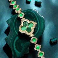 Womens 2023 new watch womens four-leaf clover bracelet noble and high-end trendy