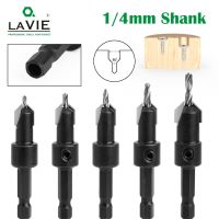 LAVIE 1pc 1/4 Hex Shank HSS Countersink งานไม้เราเตอร์ชุดบิตเครื่องตัดมิลลิ่งสกรูสกัด Remon Demolition