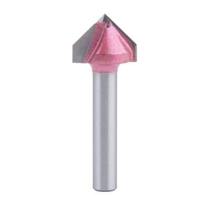 5pc 90 องศา 6x16mm Vbit CNC Solid Carbide End Mill 3D งานไม้ทังสเตนคาร์ไบด์มิลลิ่ง MDF Milling Cutter