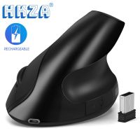 【City of Angels】 HKZA เมาส์สำหรับเล่นเกมตามหลักสรีรศาสตร์แนวตั้ง Wireless Rechargeable Gamer Mause Kit Optical 2.4G คอมพิวเตอร์แล็ปท็อปเดสก์ท็อป USB Mice