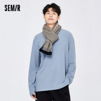 Semir เสื้อยืดผู้ชาย2022ฤดูหนาวใหม่ผู้ชายกำมะหยี่นุ่มและแฟชั่นที่เรียบง่ายพื้นฐานภายในเสื้อยืด