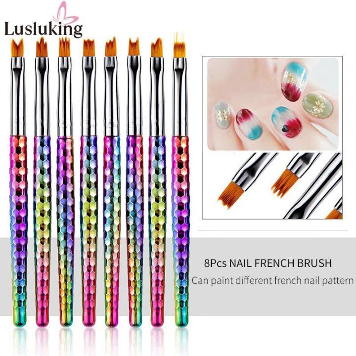 Makartt 5Pcs Nail Art Brushes Set, Gel Nail Brush Acrylic Nail Brush Set  for Nail Art
