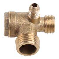 Male Thread 3 Way Metal Air Compressor Check Valve Gold Tone S25 19 dropship