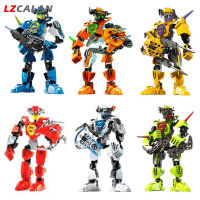 LZC Star Warrior Soldiers Bionicle ฮีโร่บล็อกตัวต่อ Figur Robot อิฐก่อสร้างสำหรับ Kids Toys