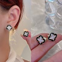 【YF】 Small and Sophisticated Elegant Party Ear Clips Lucky Four Leaf Clover Earrings 2022 Trend New Fake Piercing Luxury Gift