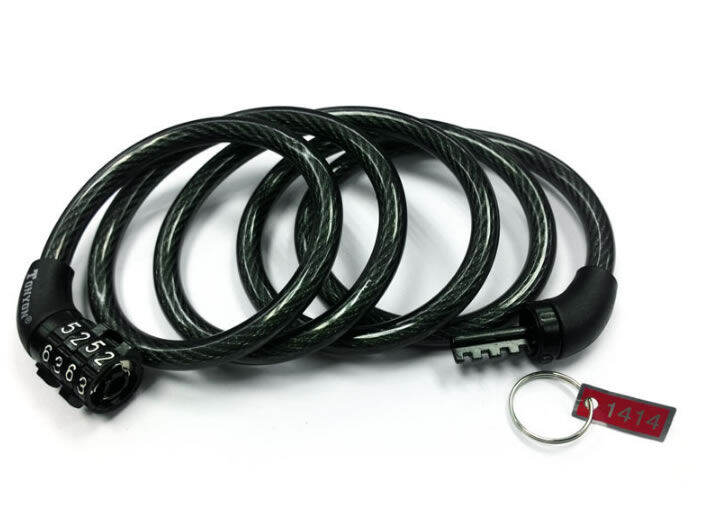 Bike lock 4 digit Combination Bicycle cable lock Steel Wire Security