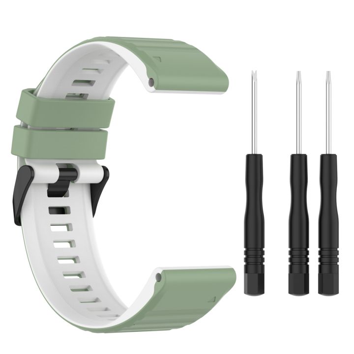 สำหรับ-garmin-instinct-22mm-สายนาฬิกาข้อมือสีซิลิโคนผสม-ดำ-แดง-ขายเอง