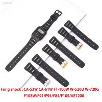 Rubber G Shock CA-53W Calculator Watchband CA-61W/ FT-100W/ W-520U/ W-720G F108W/F91/F94/F84/F105/AE1200 Replace Band