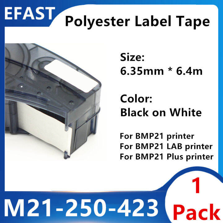 5 Pack M21 250 423 Polyester Label Tape For Brady BMP21 PLUS bmp21 LAB