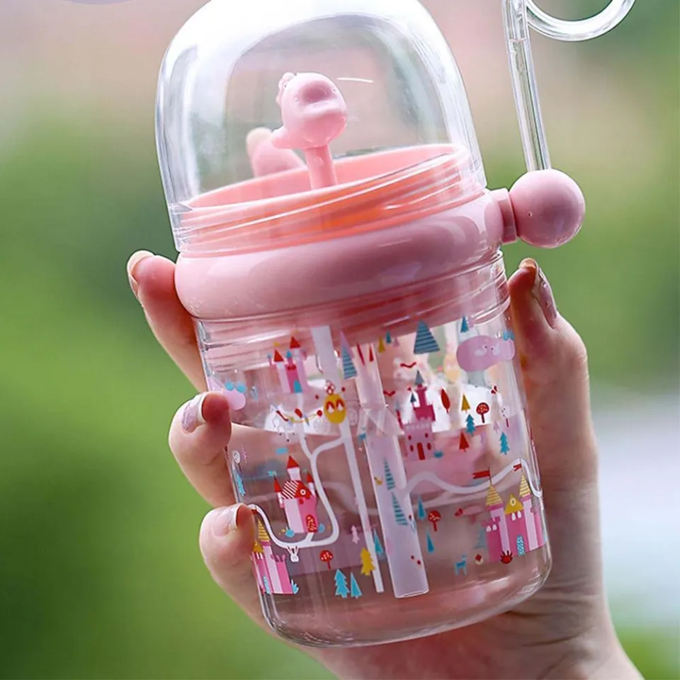 250ml Kids Funny Whale Water Spray Drinking Cup Cartoon Feeding