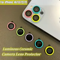 Luminous Lens Protector for iPhone 14 13 12 11 Pro Max Ceramic Camera Lens Protective Glass On iPhone 12 13 mini 14pro max Smartphone Lenses