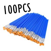 QITIAN 100Pcs Memory Nylon Brush Set Painting Graffiti Acrylic Watercolor Professional Art Supplies Plastic Rod Aluminum Tube Line Pen