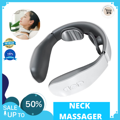 Original Neck Massager Electric Smart Pulse Relieve Pain Voice Prompt ...