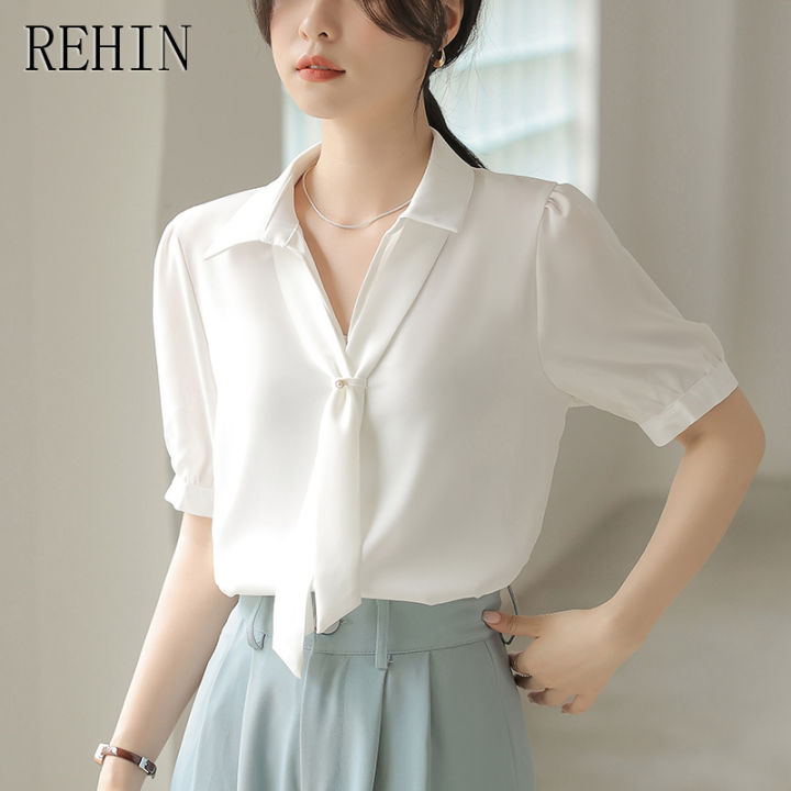 rehin-เสื้อผู้หญิง2023ใหม่ฤดูร้อน-เสื้อชีฟองออกแบบความรู้สึก