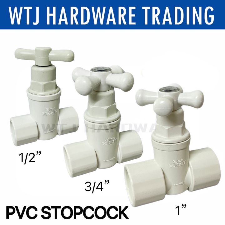12 And 34 And 1 Pvc Stop Cock Stopcock Socket Type Pvc Plastic Stop Cock Stopvalve Cock 0810