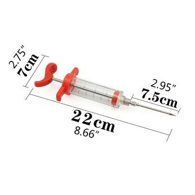 【JH】 Meat Injector Syringe 3 Marinade Needles for BBQ Grill and Turkey Seasoning to Use