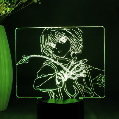 Anime hunter x hunter Kurapika Figure Night Light Gift for Kids Home Bedroom Decor Led 3d Manga Figurine Lamp Remote Control