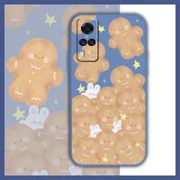 Solid color cute Phone Case For VIVO Y51 2020 4G/Y31 2021 Liquid silicone shell Skin-friendly feel soft shell Anti-fall