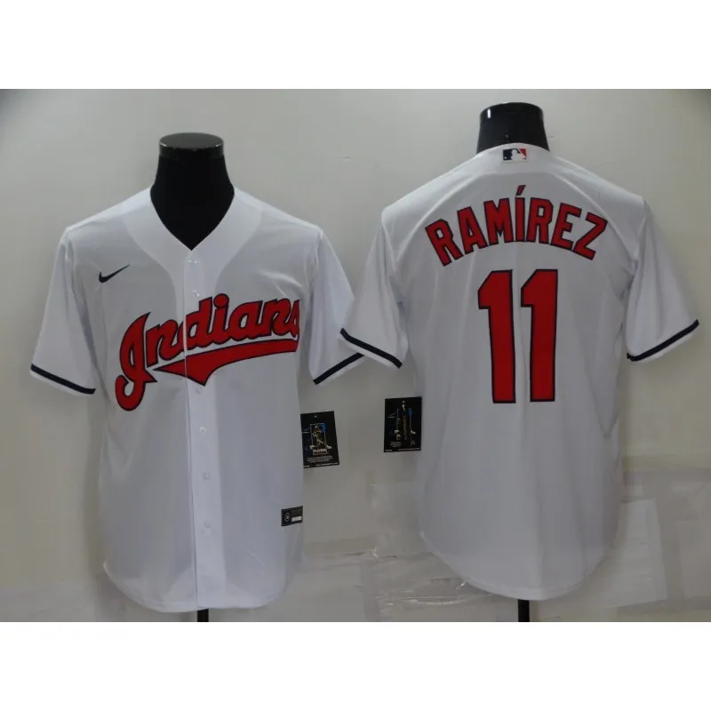 High quality stock 2022 MLB Cleveland Indians All Star Game 11 Jose Ramirez  Fan Grey Gold White Navy Blue Fashion Baseball Jersey