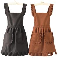 Han edition breathable apron new female western style household kitchen corset nail milk tea shop work clothes