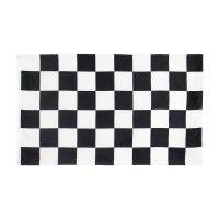 johnin black white square checkered Flag