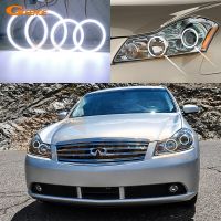 สำหรับ Infiniti M M45 M35นิสสันฟูกะ Y50 Cob สว่างเป็นพิเศษที่ดีเยี่ยมชุดดวงตานางฟ้า Led ไฟหน้าฮาโลวัน