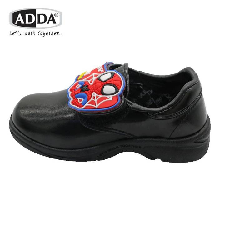 รองเท้านักเรียน-สีดำ-รองเท้าเด็กอนุบาลชาย-adda-41a16-สไปเดอร์แมน-spiderman-มีไฟกระพริบ-รุ่นใหม่-ลดราคาพิเศษ-ของพร้อมส่ง-new