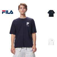 SDFDFILA Mens F Logo Side Tape Cotton T-shirt