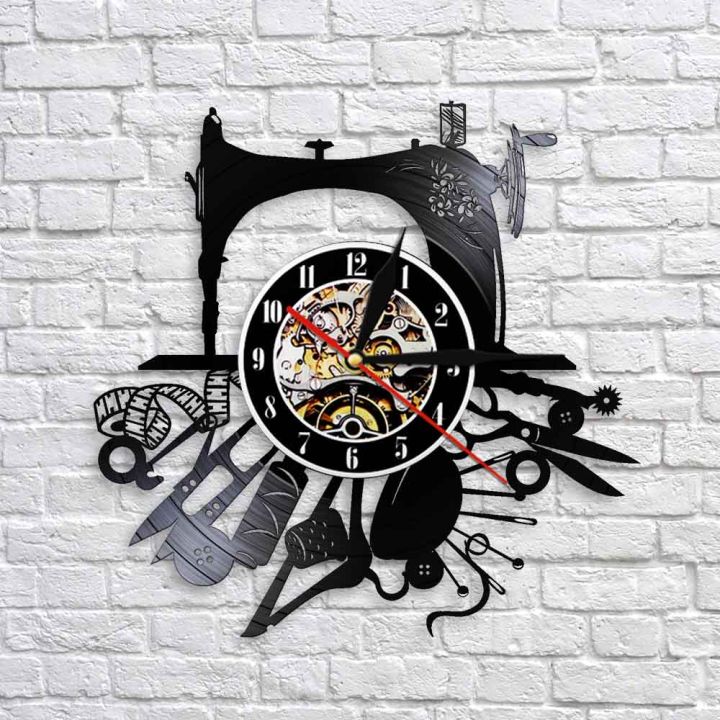 sewing-machine-wall-art-hobby-wall-decor-craft-room-decor-vinyl-record-wall-clock-beautiful-wall-sign-for-clothes-designer