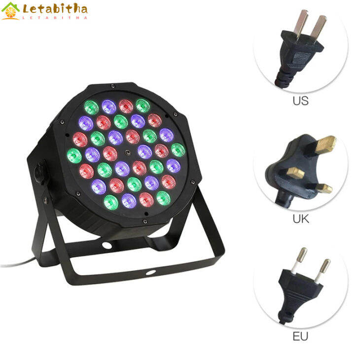letabitha-ไฟ-led-เวที-rgbw-36ดวงเอฟเฟ็กต์-dmx-ไฟแฟลตพาร์5โหมดสำหรับการแสดงบนเวที512หลอดไฟยูวีพลังงานสูงสำหรับดิสโก้บาร์คลับ