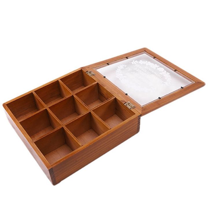 9-section-wooden-chic-tea-box-compartments-container-bag-chest-storage-spice-new-store-boxes-cosmetics-jewelly-24-x-24-x-7cm
