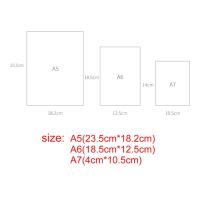 A5/A6/A7พีวีซีโน๊ตบุ๊คอุปกรณ์เสริมแผ่นเชลล์สำนักงานโรงเรียนใสกระชับ6หลุม Binder โฟลเดอร์แฟ้มปกเครื่องเขียน