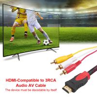 Nylon Mesh 1.5 M HDMI-Compatible untuk 3RCA Audio Video Kabel AV Kabel Adaptor Konverter Konektor untuk TV Set-Box DVD PC Laptop