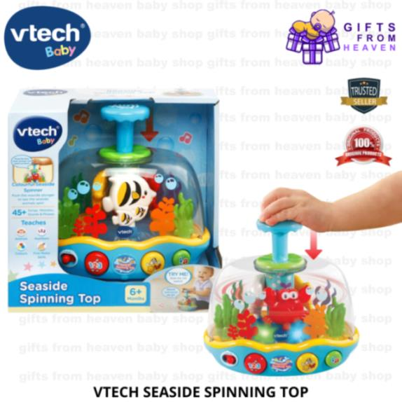 Seaside Spinning Top Chunky plunger spins the sea animals. 