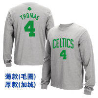 [ในสต็อก] NO.4ยาห์ Thoma-S Bos-Ton เซลติกส์ผู้ชายผู้หญิงลูกเรือคอแขนยาวเสื้อยืดฤดูใบไม้ร่วงฤดูหนาวย์เสื้อผ้าการฝึกอบรมขนแกะกีฬาเสื้อกันหนาวเสื้อสวมหัว