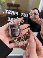 ■▥❦ 2022 Double Tour Metal Strap For Apple Watch Band 41MM 45mm 42mm 44mm Series 7 6 Se 5 4 3 2 For Iwatch 38mm 40mm Fashion Correa