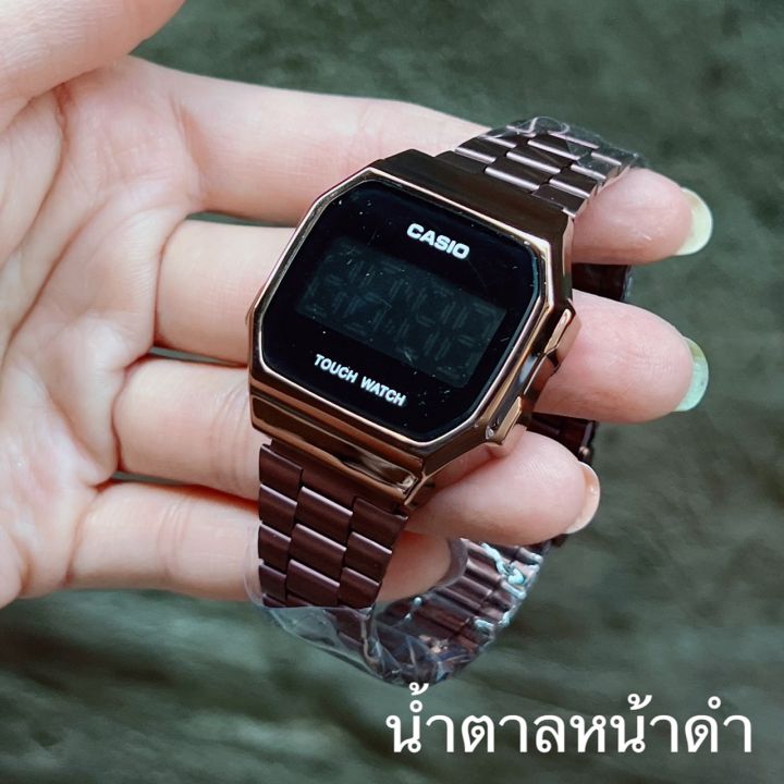 watchhiend-นาฬิกาข้อมือคาสิโอ-led-สัมผัสหน้าจอ-ระบบดิจิตอล-หน้าปัดขนาด-45-มม-สายเลท-พร้อมกล่องหนังแถมฟรี-สัมผัสง่าย