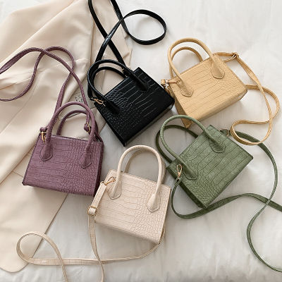 Jacquemus-inspired Bags Chain Female Handbags Crocodile Pattern Handbags Crossbody Bags For Women PU Leather Shoulder Bags