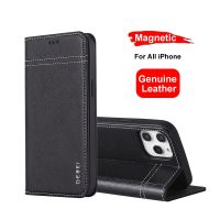 ✁☄ Luxury Original Brand GEBEI Genuine Leather Flip Unique Magnet Design Stand Case Cover For iPhone 12 Pro Max 11 Xs X 8 7 6S Plus
