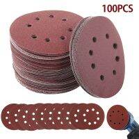 50/80/100pcs 5Inch 125mm Round Sandpaper Eight Hole Disk Sand Sheets Grit 40-600 Hook and Loop Sanding Disc Abrasives for Polish Power Sanders